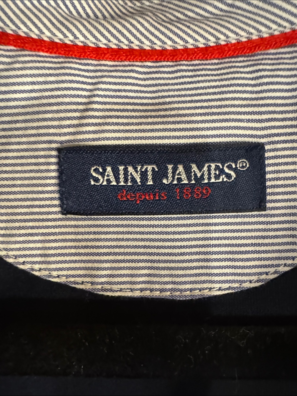 Saint James 1889 Dupuis Propiano Navy Polo Midi Dress with White Trim - Picture 2 of 12